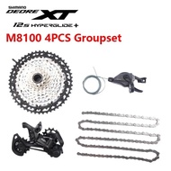 Shimano DEORE XT M8100 4PCS Groupset Shifter Lever Chain 45T/51T Cassette M8100/M8120 Rear Derailleu