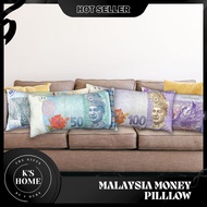 [ Zip Pillow ] Washable Malaysia Money Pillow With Zip🌈 # Bantal Ringgit Malaya + Zip