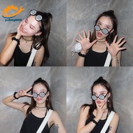 [MR] New Cosplay Glasses Vertigo Pattern Funny Decorative Glasses Anime Dizzy Eyeglasses Birthday Pa