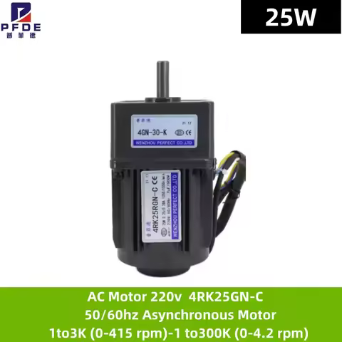 25W AC Motor 220v 4RK25GN-C 50/60hz Asynchronous Motor Induction Motor Shaft 10mm 1to3K (0-415 rpm)-