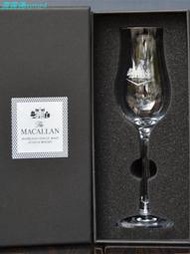 現貨麥卡倫MACALLAN單一麥芽威士忌郁金香杯聞香品鑒玻璃杯高腳杯禮盒