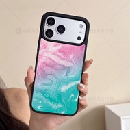 Acrylic hard backplane phone case for iPhone 16 17 Pro Max IP 16 Plus 17 Air Shockproof Cover Fashio