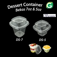 [50pcs] Dessert Tray Lid Container PET / Bekas Dessert 5oz & 7oz (DS-5 / DS-7)