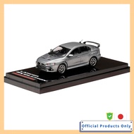 HJ64 Mitsubishi Lancer Evolution X Final Edition 1/64 Model with Engine Display Titanium Gray Metall