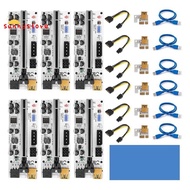 6 Pack VER010-X PCIE Riser 1X to 16X USB3.0 Graphic Extension for BTC GPU Mining Powered Adapter Card with Thermal Pad