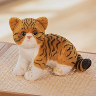 Big Face Garfield Cat Doll Simulated Animal Plushie Stuffed Like Real Striped Three Colors Plush Lit