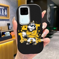 เคสสําห VIVO V30 5G V30 Pro 5G V30E 5G เคสโทรศัพท์สุนัขพันธุ์หมาป่าซิลิโคนเสื้อแจ็กเก็ตผ้านุ่ม