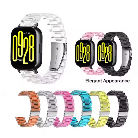 Transparent Resin Strap Band For Redmi Watch 5 Active / Redmi Watch 5 Lite Bracelet