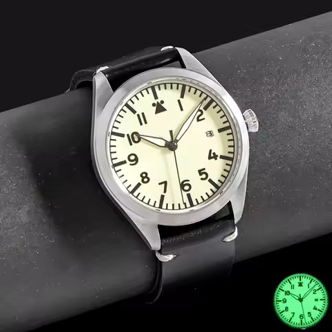 German WW2 Watches Flieger Aviator Pilot Wristwatch Arrow WWII Clock Arrow Waterproof