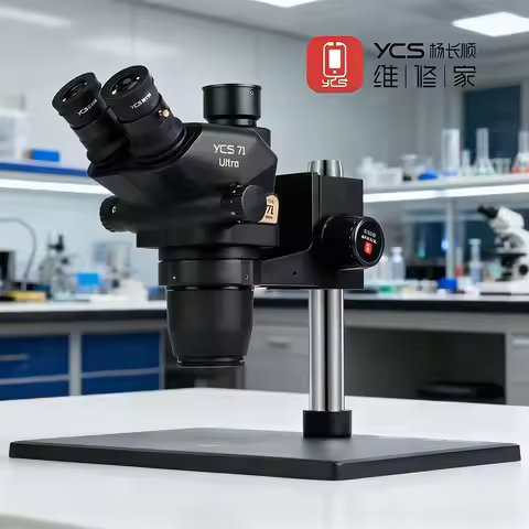 NEW YCS 71 Ultra HD Trinocular Microscope Head 0.67X-45X Zoom for Phone Electronic Repair Microscope