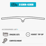 RYET คาร์บอนเต็ม MTB แบบบูรณาการแฮนด์เพิ่มขึ้น 810 มิลลิเมตร - 7 องศา UD Matte จักรยาน AM XC ชิ้นเดี