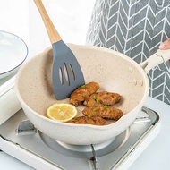 24cm deep induction non-stick pan - Stone-patterned pan with non-stick coating - Deep non-stick pan