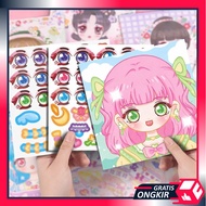 Free Shipping - 6785 Girls Makeup Sticker Book Cartoon Makeup Sticker/ Book Sticker