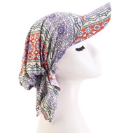 TRADER Paisley Print Hijab Caps Adjustable Square Shape Amoeba Turban Headscarf Hat Fashion Accessor