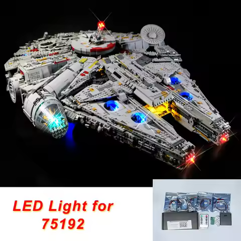 Millennium Falcon LED Light Set Fit 75192 81085 Building Blocks, Decorative Lighting Kit (No Model B