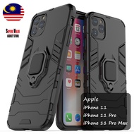 Apple iPhone 11 / iPhone 11 Pro / iPhone 11 Pro Max Ironman Ring Stand PC TPU Armor Phone Case Cover Casing