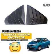 Perodua Bezza 2018 2019 2020 2021 Rear Side Car Window Triangle Mirror Cover Protector Shark Louver 