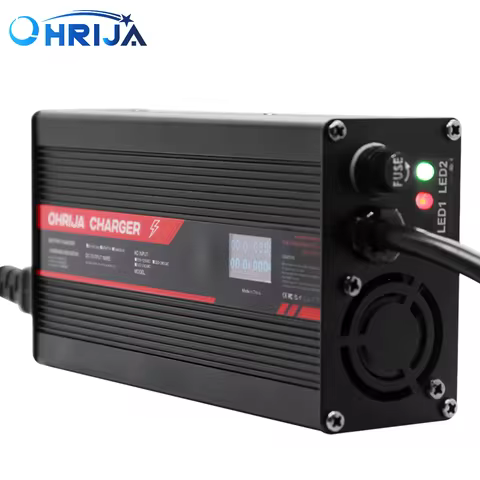 54.75V 8A Lifepo4 Display screen charger for 15S 48V lifepo4 battery pack intelligent fast charging 