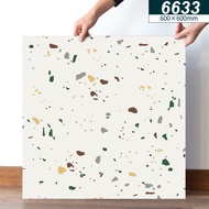 Lucky Home กระเบื้องยาง กระเบื้องยางลายหินอ่อน 60x60cm หนา 2.3 มม.ปาเก้ลายไม้ กาวในตัว กันน้ำกันลื่น