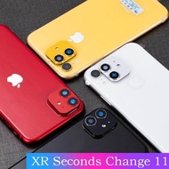 แฟชั่นสำหรับ IPhone XR X R เปลี่ยน Tutup Lensa Kamera วินาทีเคส Iphone 11ดัดแปลงกระจกเทมเปอร์ตัวปกป้องกล้องถ่ายรูปเลนสำหรับ Iphone XR