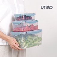 Plastic Food Storage Box 3 Sizes Ocean Color - Ruta Lunch Box Set of 3 Unico