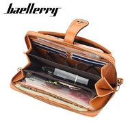 Baellerry Retro Fashion Multifunction Wallet Women Leather Clutch bag Long Purse Zipper Coin Purse C