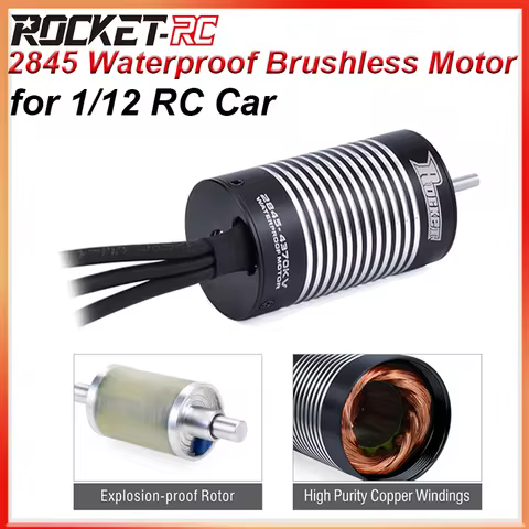 SurpassHobby Rocket 2845 Brushless Sensorless Motor 3100KV 3800KV 4370KV 5000KV for 1/12 1/14 RC Car