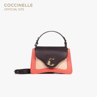 COCCINELLE กระเป๋าถือผู้หญิง รุ่น C-ME HANDBAG 180201 สี PINK CLAY/PRUNE/ROSETTE