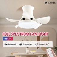 Ceiling Fan With LED Light 26Inch Frequency Conversion Silent Ceiling Remote Control Small Fan light