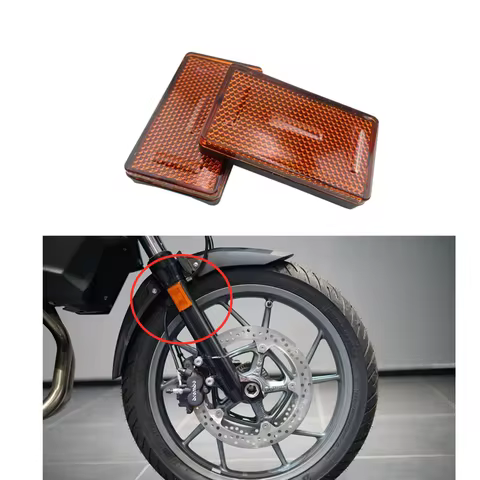 2Pcs Motorcycle Reflector Reflective Rectangle Safety Fork Reflector for BMW R1200GS Adventure R1200