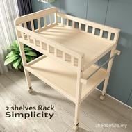 AVAIABLE  Wooden Diaper Changing Table Nursery changer rack movable Storage Rack with Pad PHFK KCGH