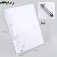 ZHANGHONG Binder File Folder, 2 Holes Plastic Transparent Folder, D-shaped Office Document Lever Arc