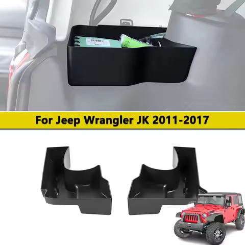 Car Rear Trunk Side Storage Box Tools Organizer for Jeep Wrangler JK 2011-2017 Storage Tray Interior