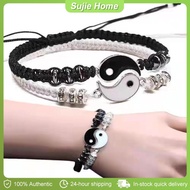 【Sujie】2 Couple Bracelets, Friendship Friend Bracelet, Tai Chi Necklace Bracelet