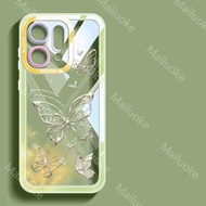 เคส OPPO Reno 14 13 12 5G เคส OPPO Reno 14 13 12 Pro 5G เคส OPPO Reno 14F 13F 12F 5G ใสลายผีเสื้อเคส