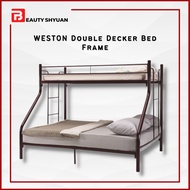 WESTON Heavy Duty Metal Bunk Bed Frame Metal Double Decker Bed Frame Single Bed Frame Queen Bed Frame Katil Ibu Anak Katil 2 Tingkat Besi Katil Dua Tingkat Besi Katil Besi Dua Tingkat Katil Besi 2 Tingkat 叠床 铁床 母子床 双人床架