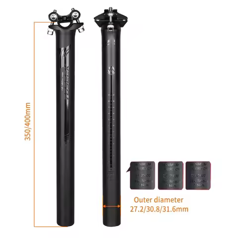 TOSEEK Black Matte Carbon Fibre Handlebars Sets Mountain Bicycle Handlebar Stem SeatPost For MTB Bik