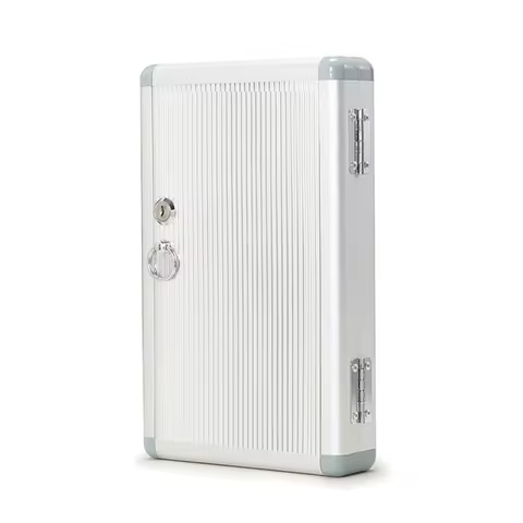 24 Position Key Safe Box Aluminum Key Lock Box for Business, School, Home - 32 x 21 x 5.5 cm (12.5 x