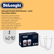 Delonghi Latte Macchiato Double Wall Thermal Glasses 330ml