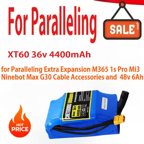 For Paralleling Extra Expansion M365 1s Pro Mi3 Ninebot Max G30 Cable Accessories and 36v 4.4Ah 48v 