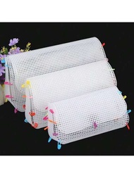 塑膠編織編織網布,適用於自製手工製袋編織材料,可製作掛鉤袋和塑膠網格掛鉤包