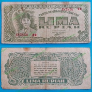 Uang kuno Sukarno 1945 5 Rupiah