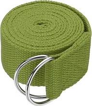 Yoga Strap for Stretching, Athletic Stretch Band 5.9ft & Dark Green with Adjustable Metal D Ring Buc