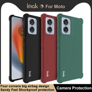 Imak for Motorola Moto G96 5G Shockproof Soft TPU Case Matte Black Silicone Back Cover