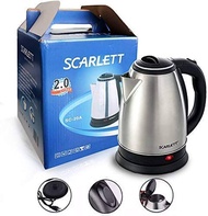 READY STOCK  SCARLETT Stainless Steel Electric Automatic Cut Off Jug Kettle 2L Tea Maker Water Heater Boiler With Auto Shut-Off