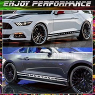 2PCS Car Side Door Stickers  d Mustang Shelby gt 500 Tuning Accessories Racing Sports Stripe Auto Vi