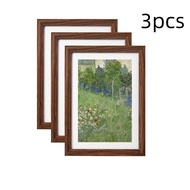3pcs Classic Wooden Picture Frames, 5x7, 6x8, 8x10, A4, A3 Inch Horizontal Wall Mounting Frames, Dec
