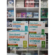 Sure-Guard Disposable Syringe (1cc, 3cc, 5cc and 10cc)