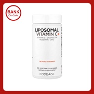 Codeage Liposomal Vitamin C+ 180 Vegetable Capsules Contains 180 Capsules.