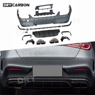 On sale Rear Bumper Diffuser Exhaust Tips Rear Diffuser Spoiler Body Kits for Benz C254 GLC43 GLC63 